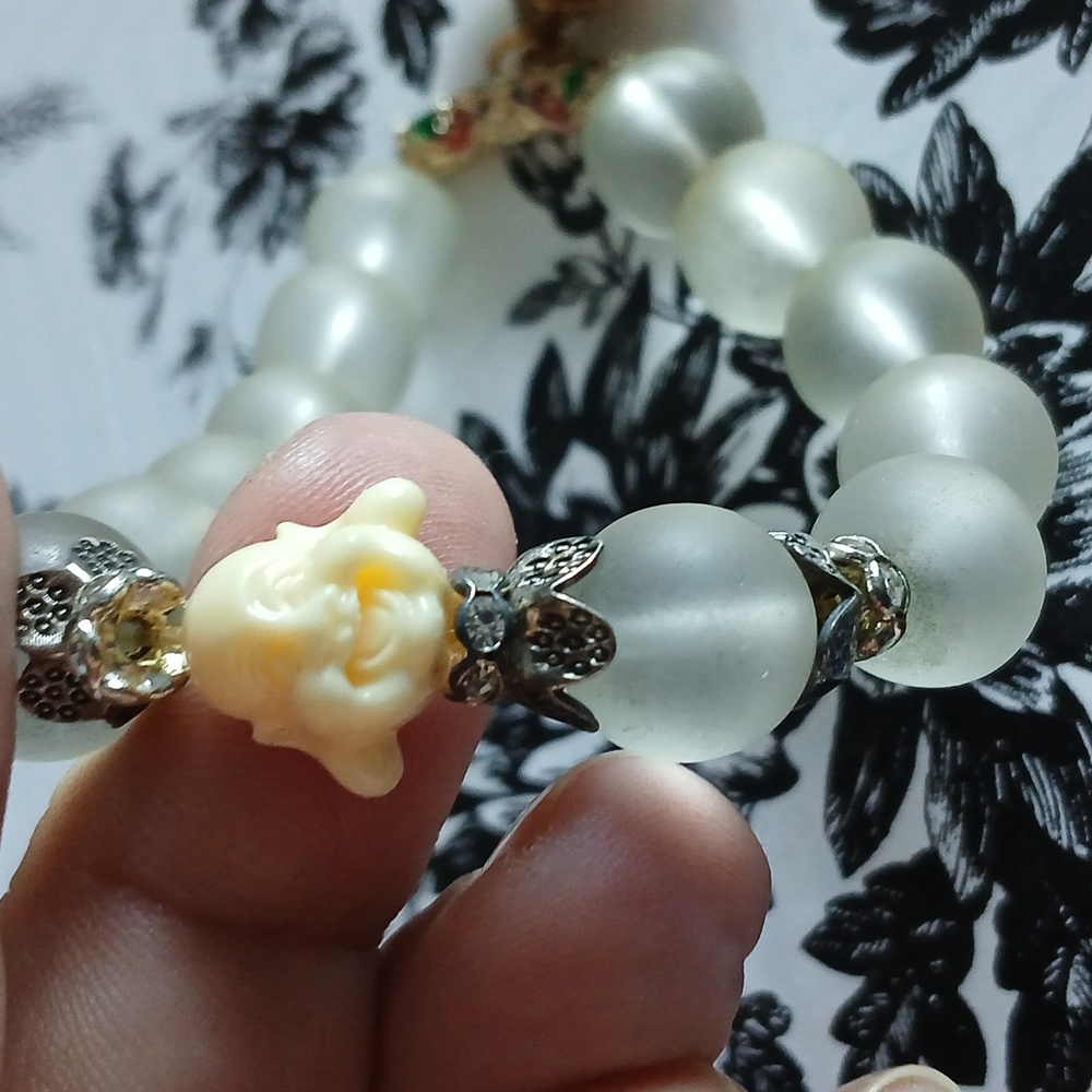 Boho Spiritual Gypsy Beaded Buddha Elephant Charm Bracelet - Picture 8 of 10